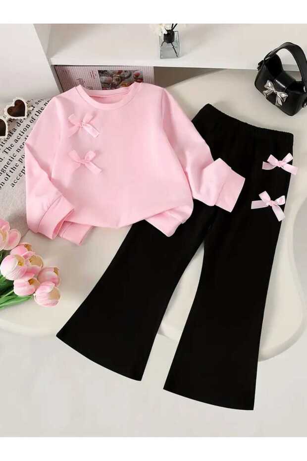 Girls' Tracksuit with Bow Detail