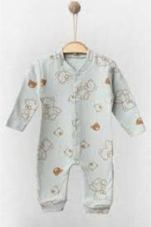 Teddy Bear Embossed Soft Baby Romper – 0-3 Months – 3-6 Months – 6-9 Months-0-3 Months