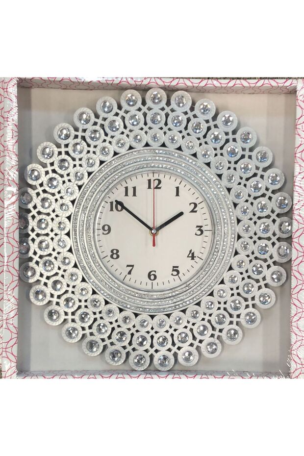 Taşlı Duvar saati GOLD - 3