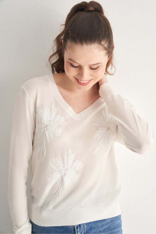 Pul İşlemeli Bluz - 2