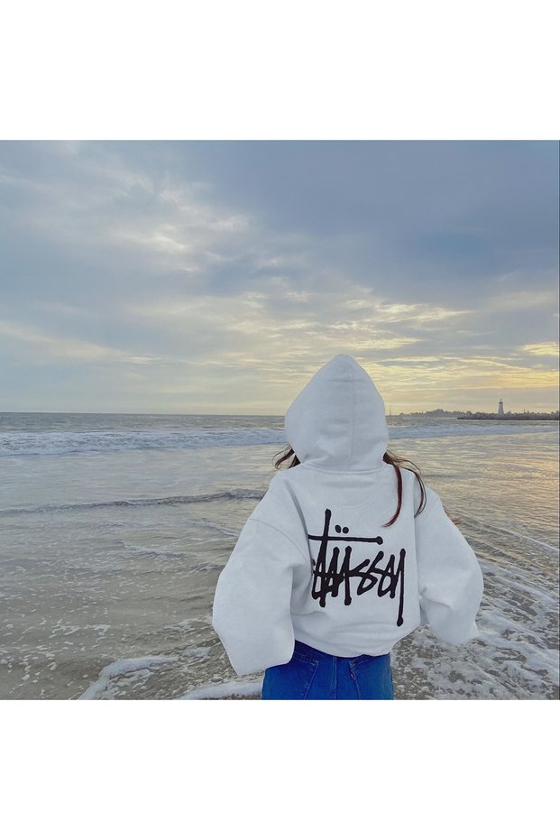 Unisex 3 Thread K Hooded Kangaroo Pocket Back B Printed O Oversized Daily Comfortable Thick Fabric Hoodie
