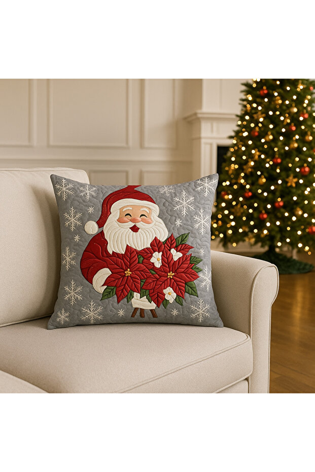 Digital Printed Santa Claus New Year Series Decorative Throw Pillow Case