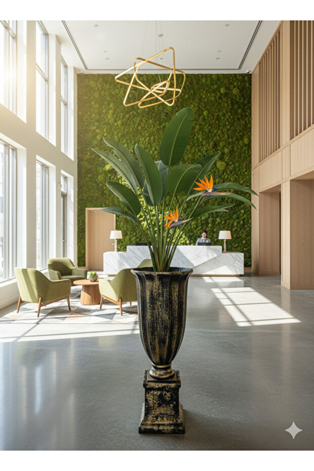 Dekoratif Antik Dev Vazo 91 cm - 4