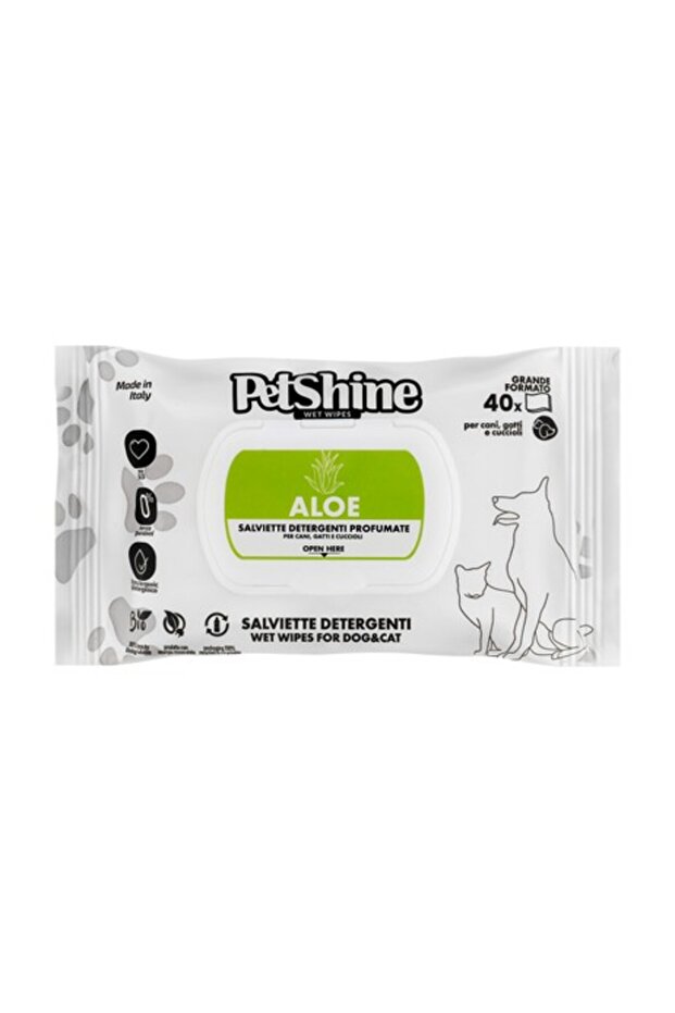 Aloe Vera Fragrance Pet Wipes - 40 Pcs