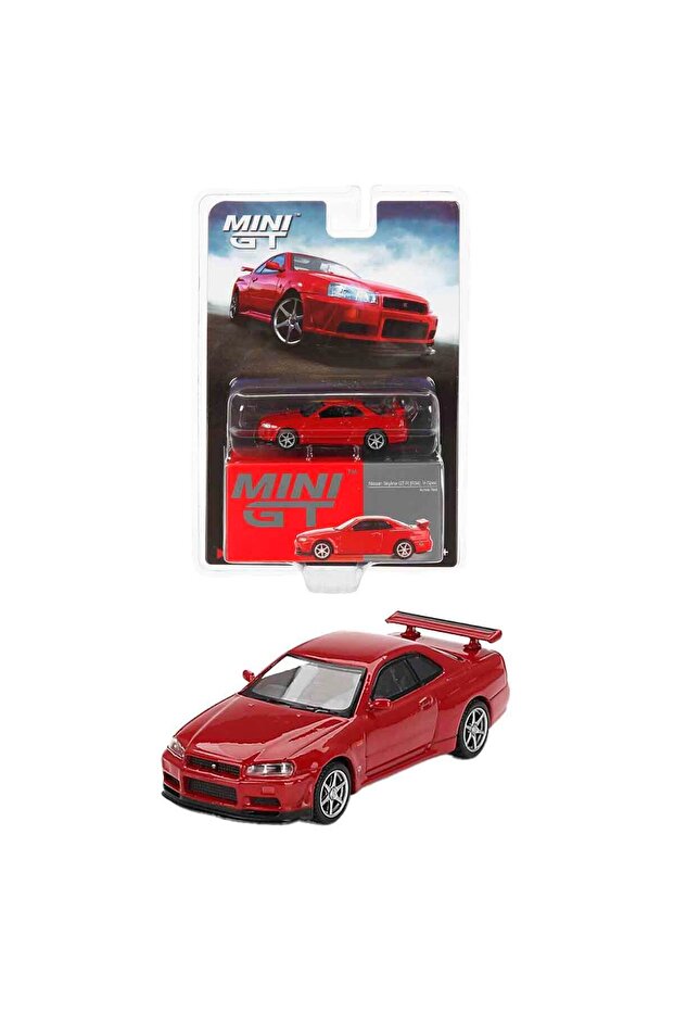 1/64 نيسان سكاي لاين GT-R(R34) V-SPEC أكتيف ريد