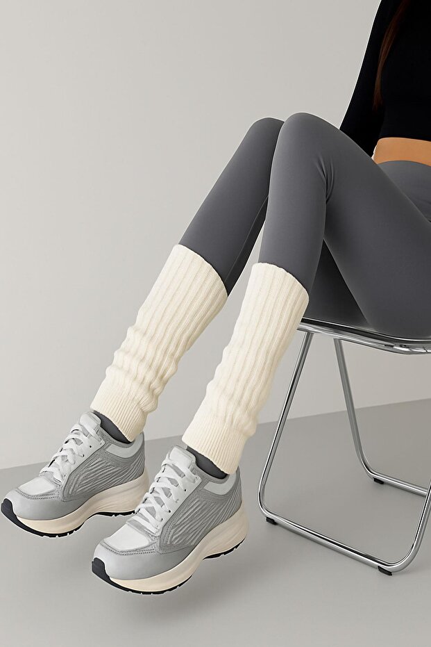 3 Çift Basic Kalın Pamuk Karışımlı Tozluk - 5