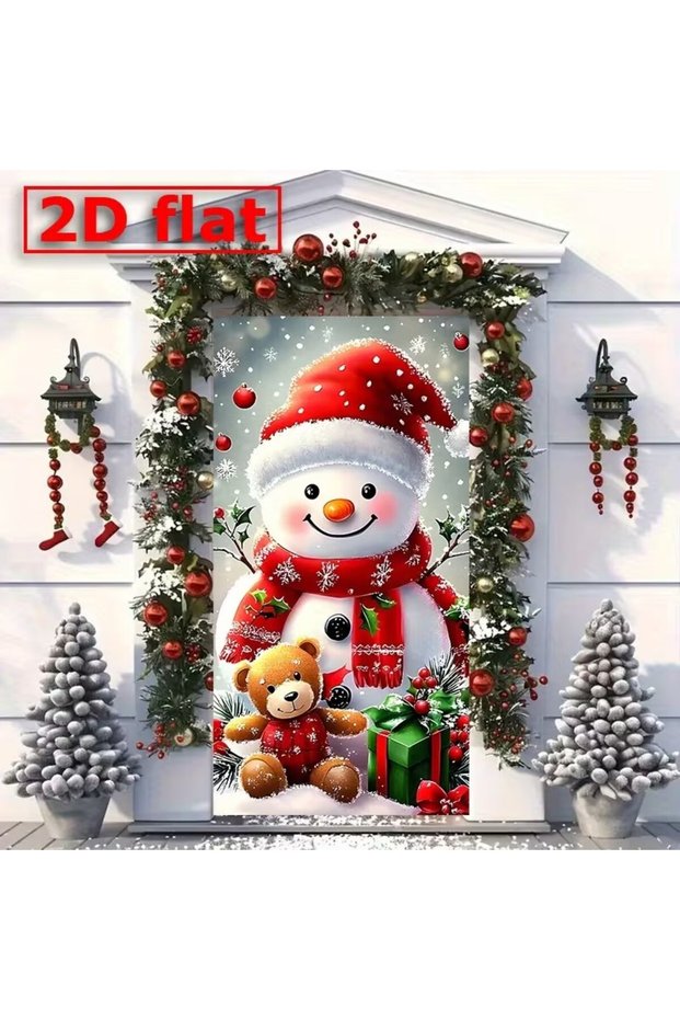 Elastic Door Decoration, Fabric Door Dressing, Christmas Decor, New Year, School Event Door Decoration