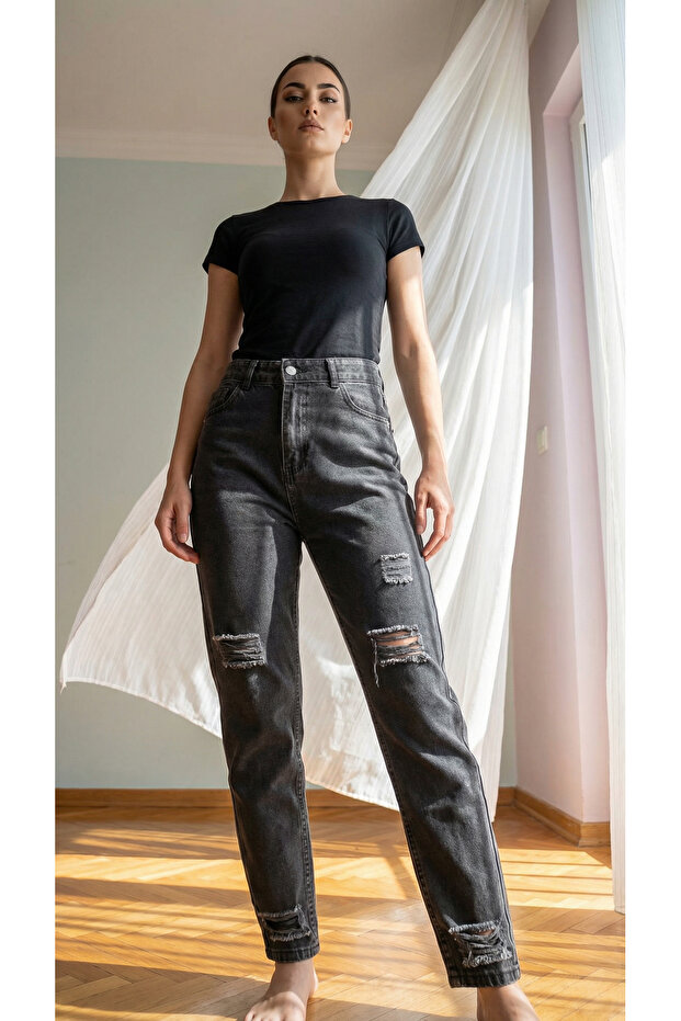 YÜKSEK BEL REGULAR JEAN - 1