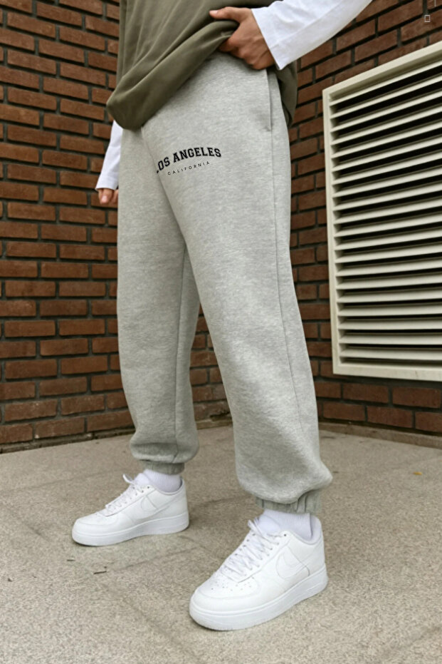 Men's Winter Los Angeles Printed Cotton Leggings with Elasticated Hem