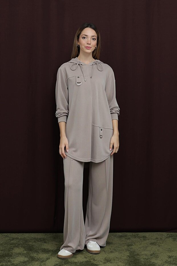 Oversize Kapişonlu Takım - 1