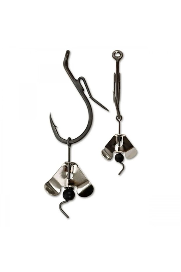 Black Cat Buzzer Hook Silver, Eye 7/0 - 1