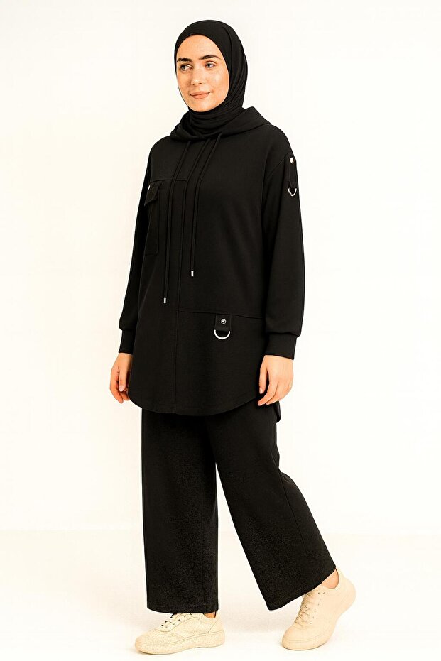 Oversize Kapişonlu Takım - 4