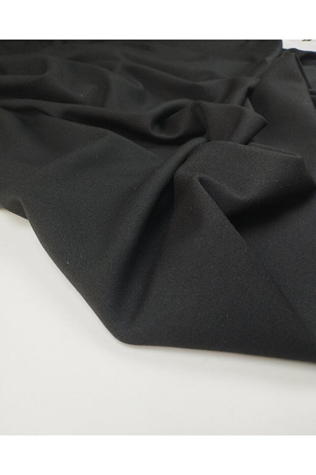 Interlock Knitted Fabric in Black Color Width: 170 cm