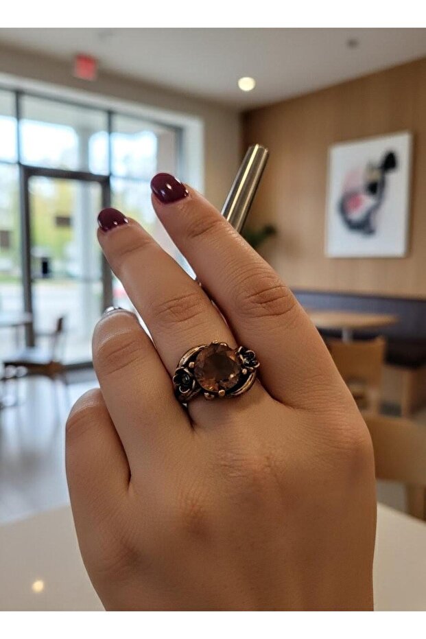 Women's Trend Handmade Zultanite Natural Stone Ancient Ring