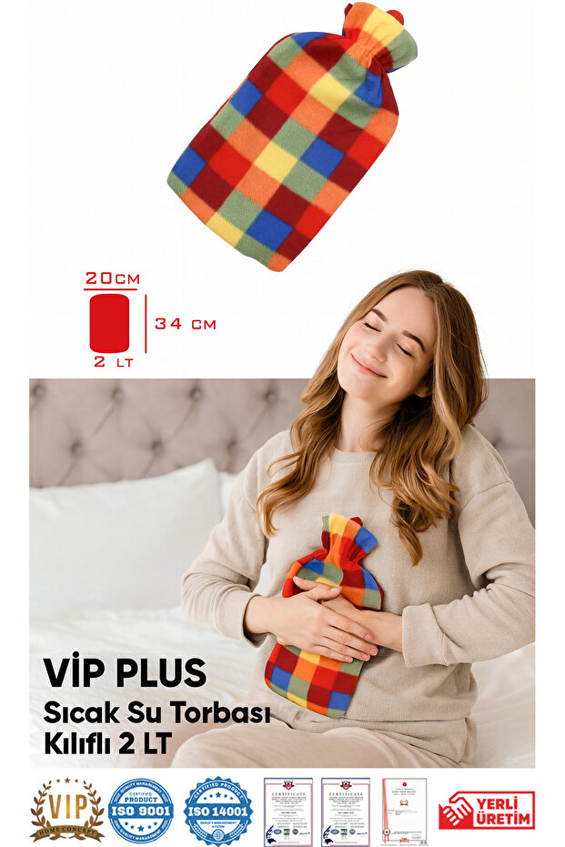 Covered Hot Water Bag 2 Lt Patterned Heater Bag Vi̇P Plus
