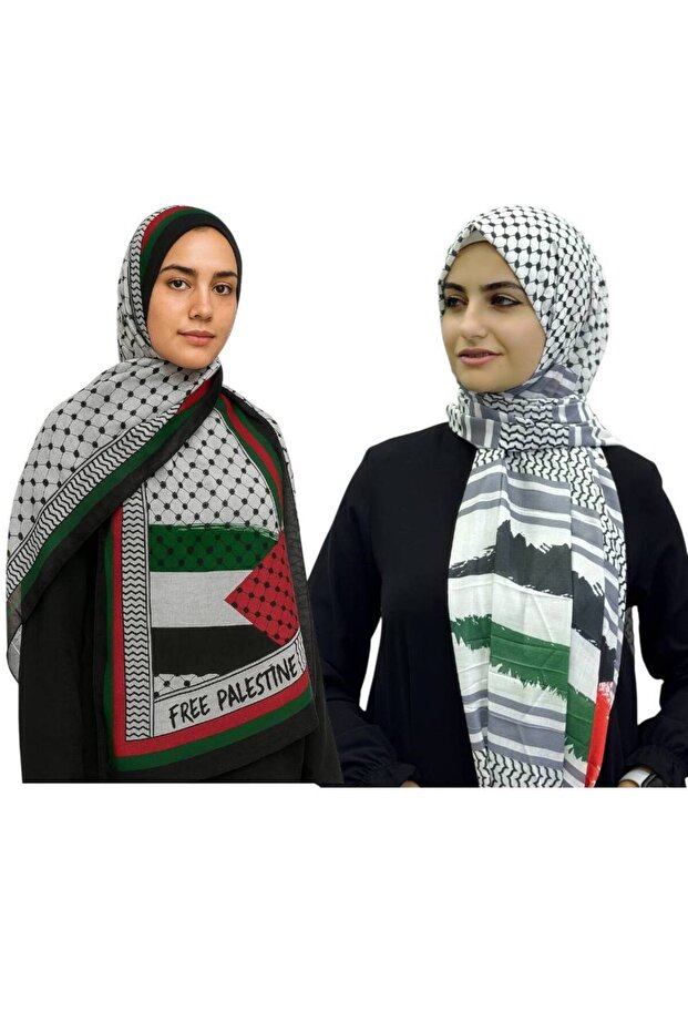قطعتان من قماش الفيلستيني بنمط بوشي طويل - 1