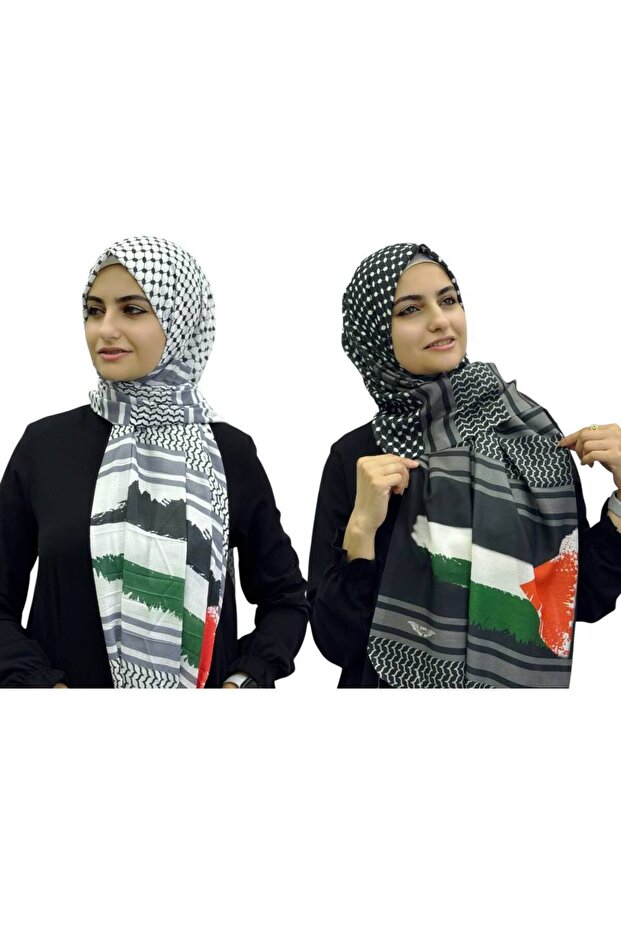 قطعتان من قماش الفيلستيني بنمط بوشي طويل