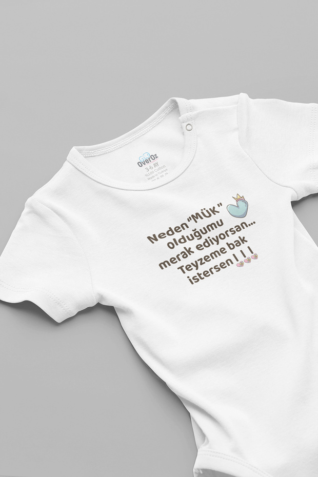 Perfect Aunt Printed Snap Fasteners Short Sleeve Baby Bodysuit Jumpsuit Badi 5932