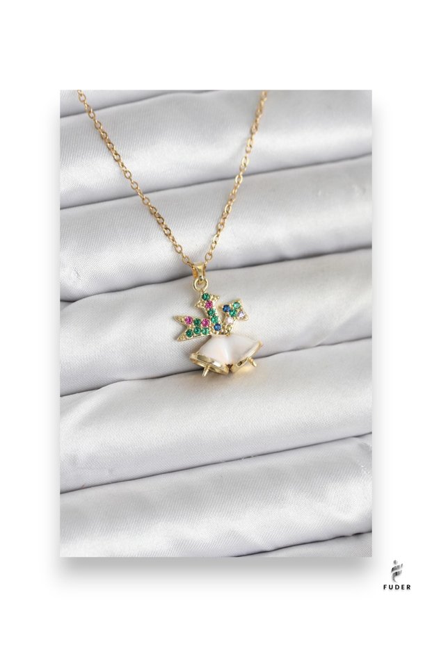 316L Steel Chain Gold Color Chirtsmas Bell Model Christmas Themed Women's Necklace