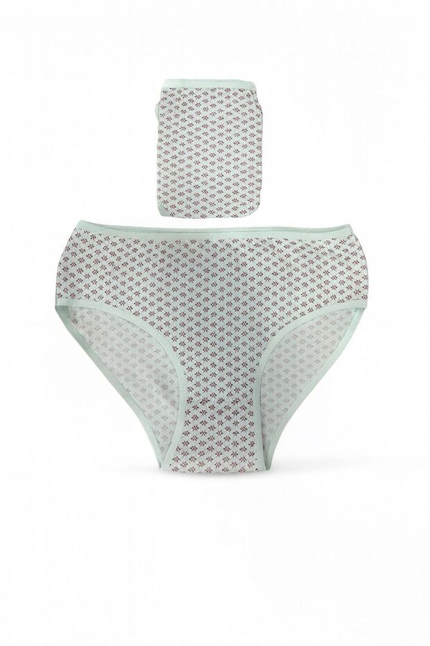 Plus size patterned 2 piece panty