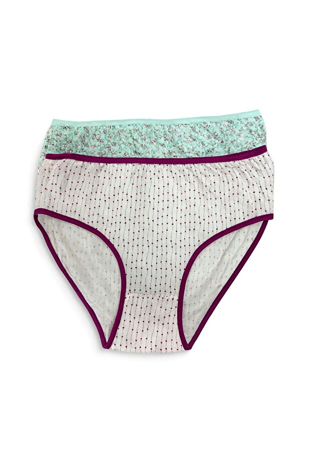 Plus size patterned 2 piece panty
