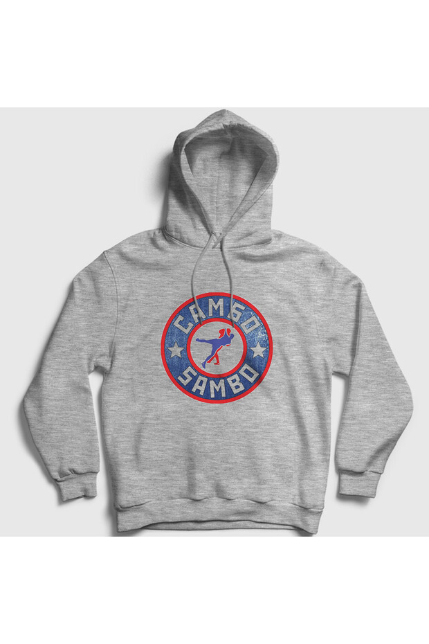Unisex Gray Symbol Ufc Mma Fighter Sambo Hooded Sweatshirt 583997Tt