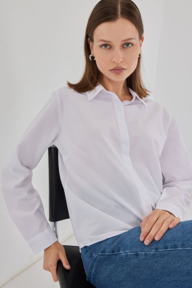 قميص أساسي 20348 - أبيض - 4