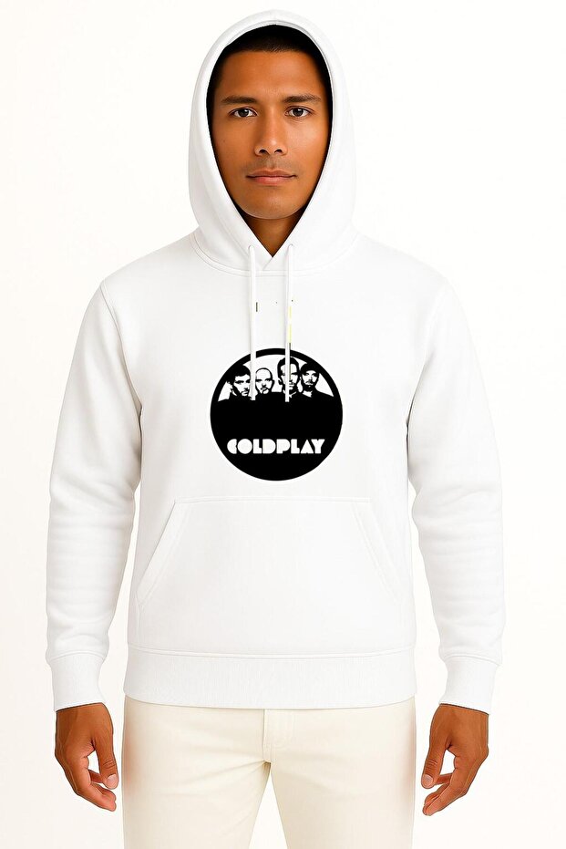 Hooded Coldplay Rock Band Chest Printed Unisex Sweatshirt