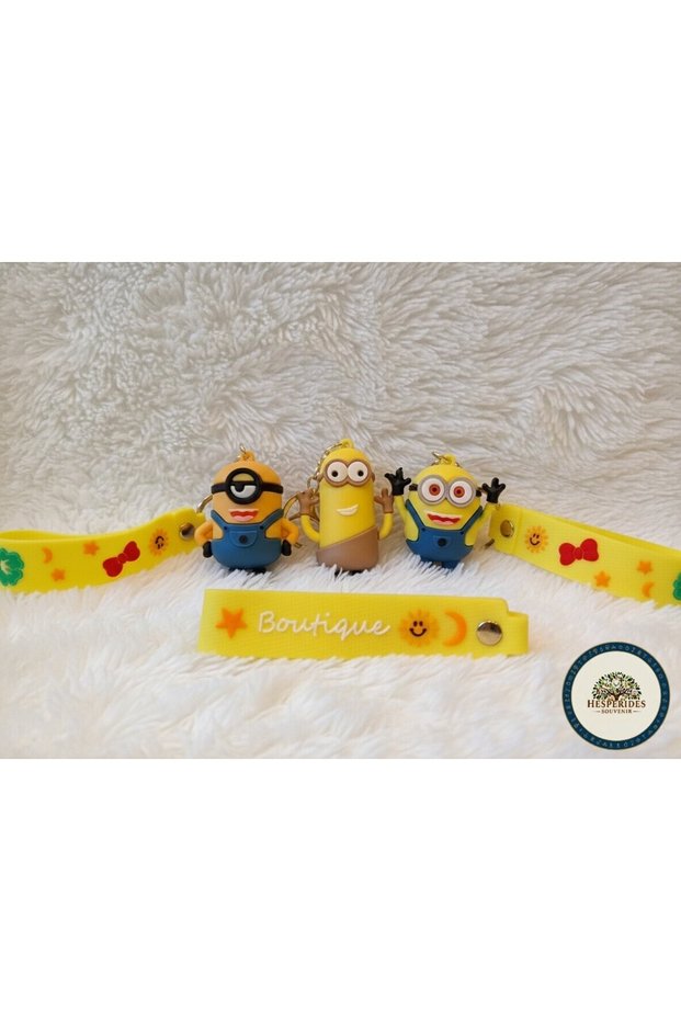 3-Piece Keychain Cartoon Character Minion