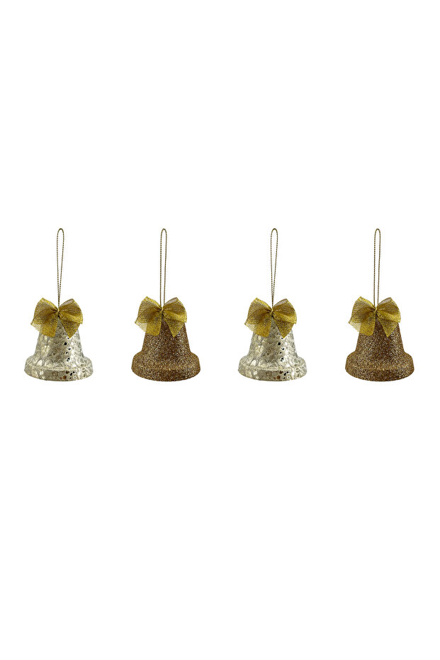 Hanging Bells Gold 6cm 4Pcs/Box