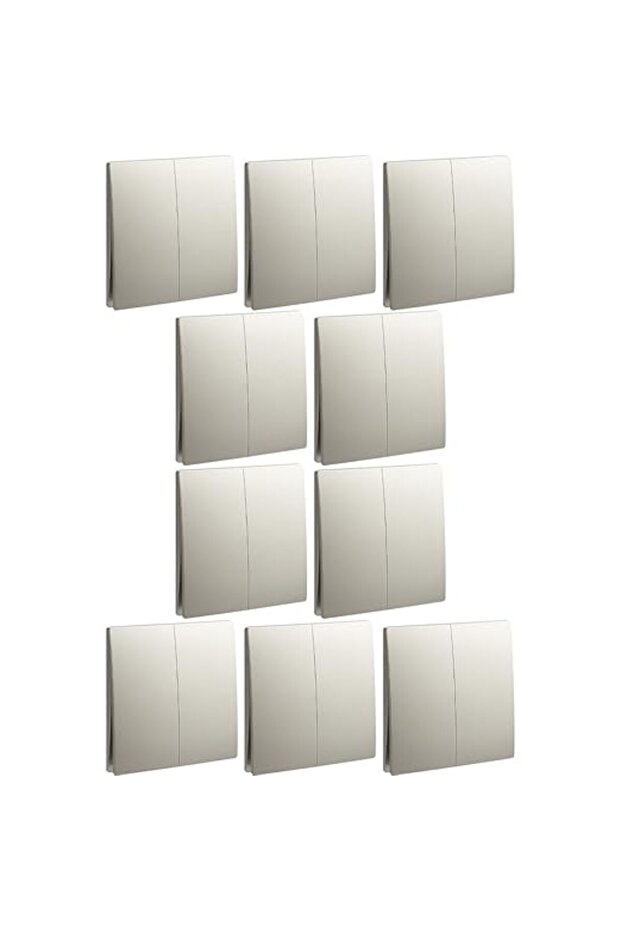 Legrand Mallia Senses 2 Gang 1 Way Switch 16A 250V Champagne Finish Screw Terminals 10PCS