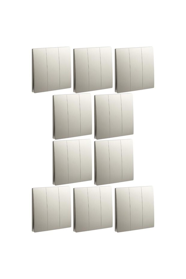 Legrand Mallia Senses 3 Gang 2 Way Switch 16A 250V Champagne Finish Screw Terminals 10PCS