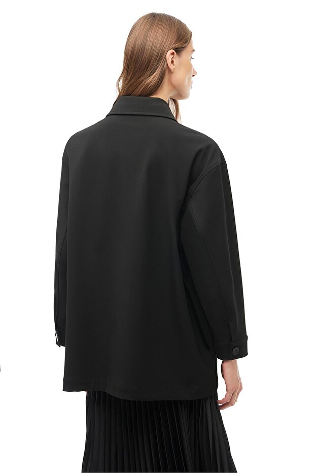 Siyah Klasik Yaka Ceket - 4