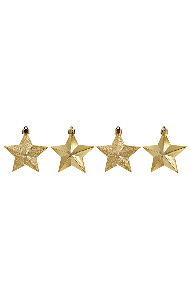 Hanging Stars Gold 8cm 4Pcs/Box
