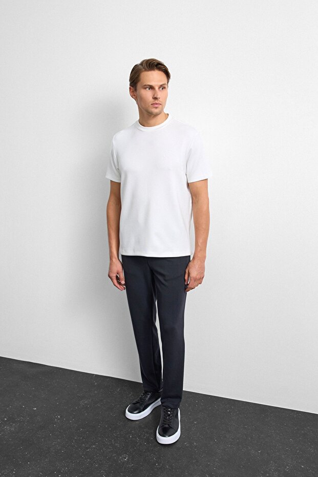 Ekru Regular Fit Basıc Tişört - 4