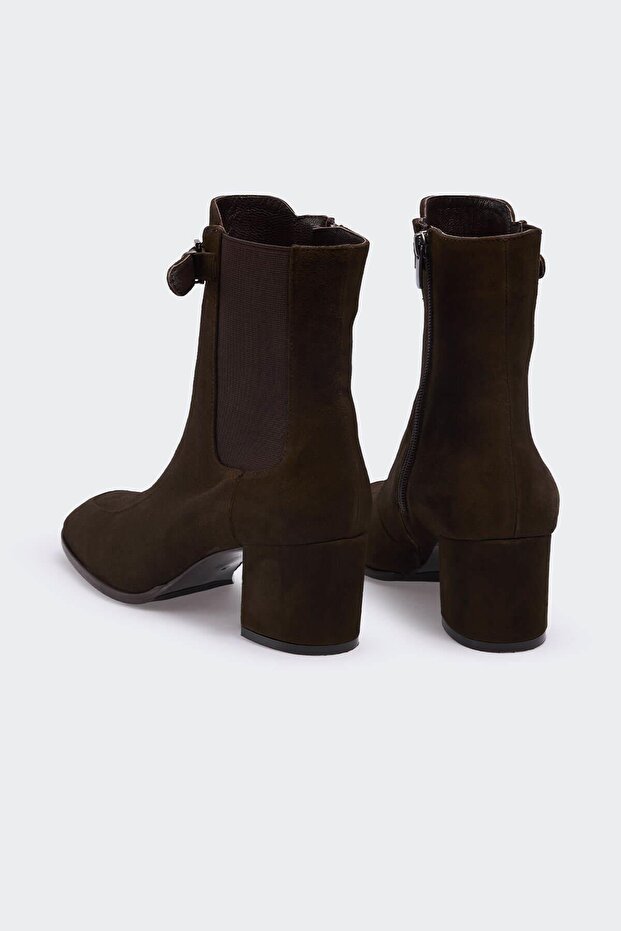 Noppea Olive Süet Kadın Bot - 4