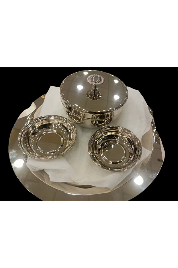 مجموعة تقديم التمور الفضية الكاملة - 2