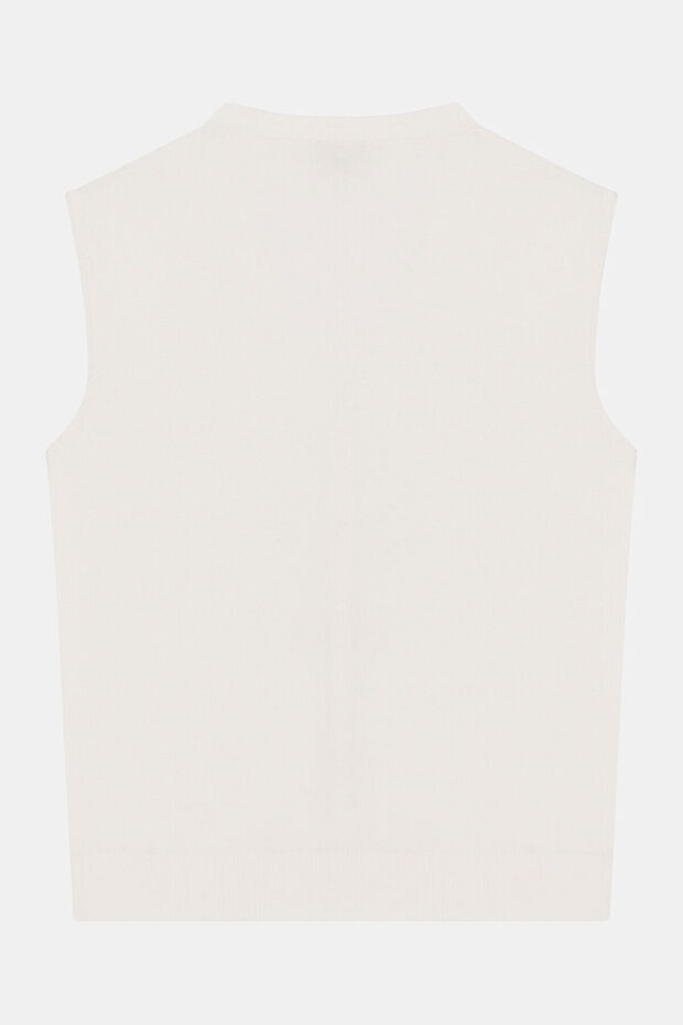 EKRU TRİKO YELEK - 2