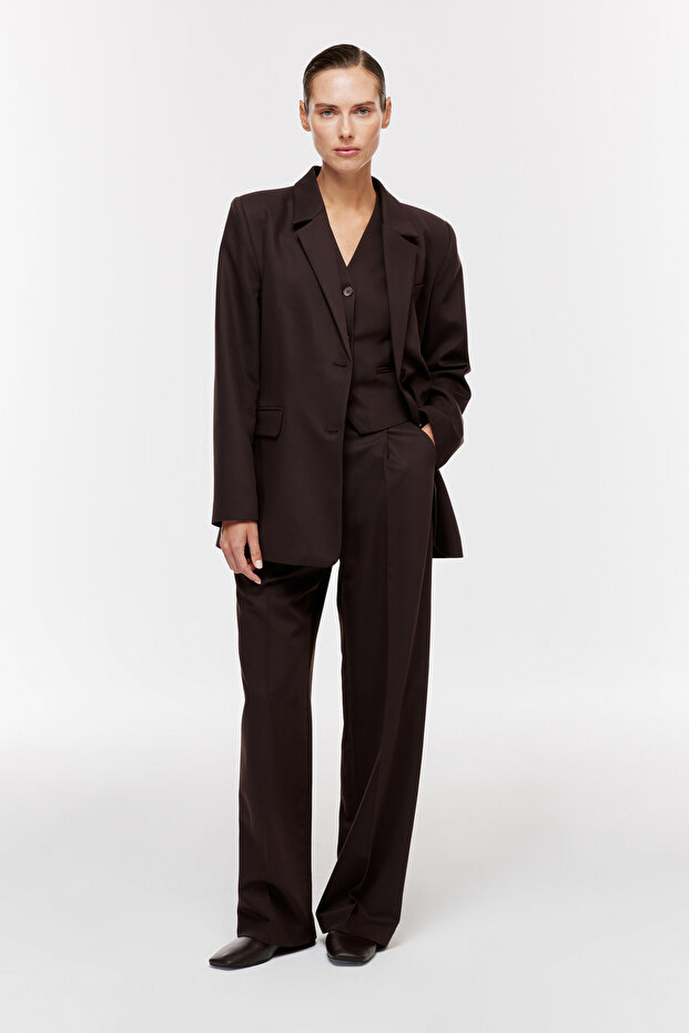 Kruvaze Oversize Blazer Ceket - 4