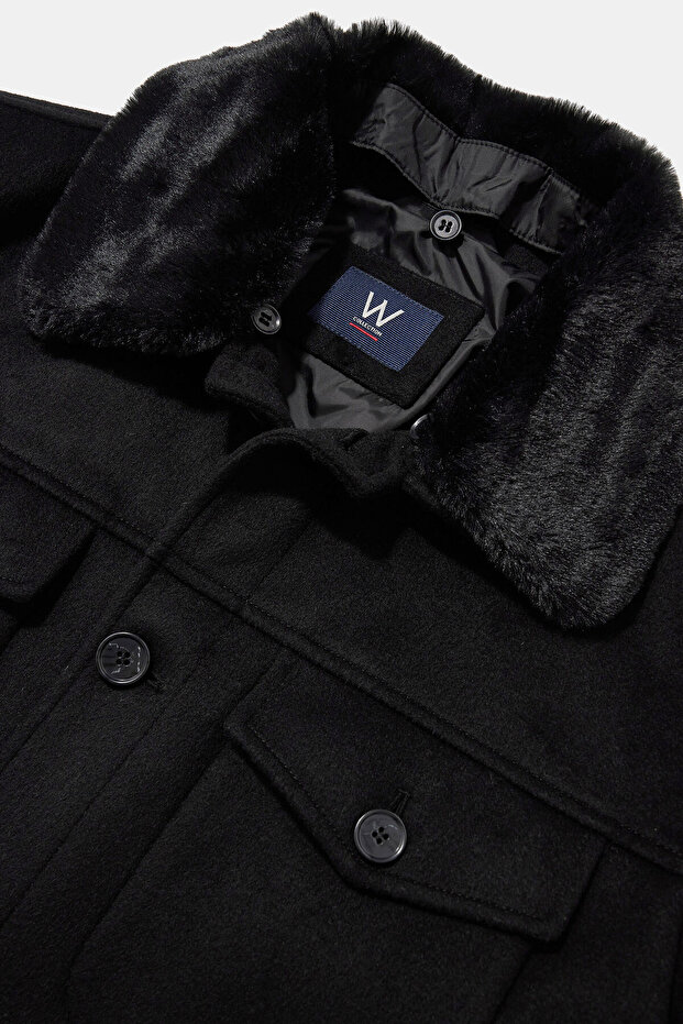 DÜĞMELİ SİYAH MONT - 3