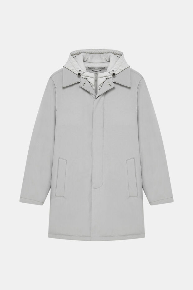 KAPUŞONLU VİZON PARKA - 1