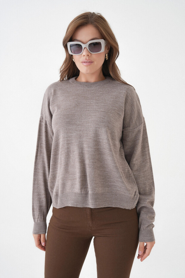 Women's Crew Neck Oversize Knitwear Sweater