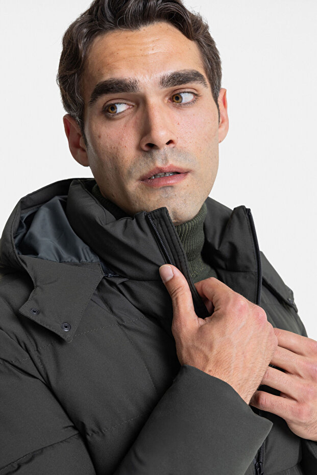 KAPUŞONLU HAKİ MONT - 7