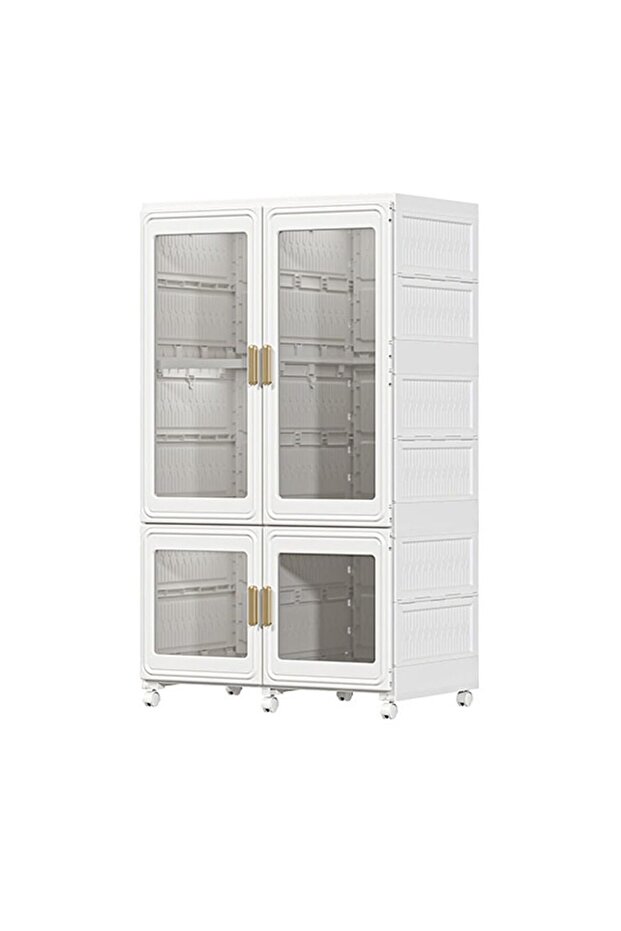 2 Layers Stylish Multi-Functional Storage Cabinet - 1