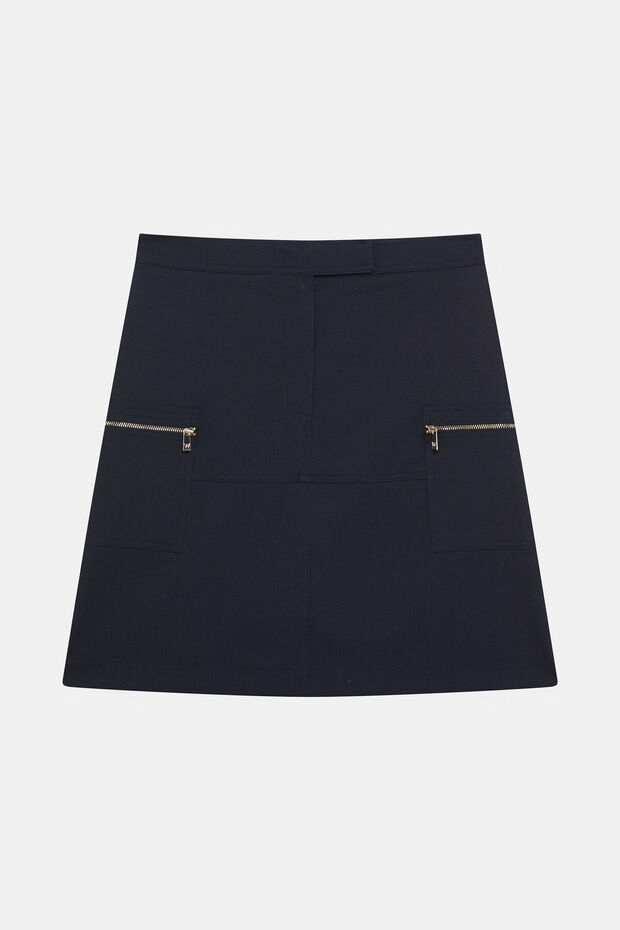 LACİVERT MİNİ ETEK - 1