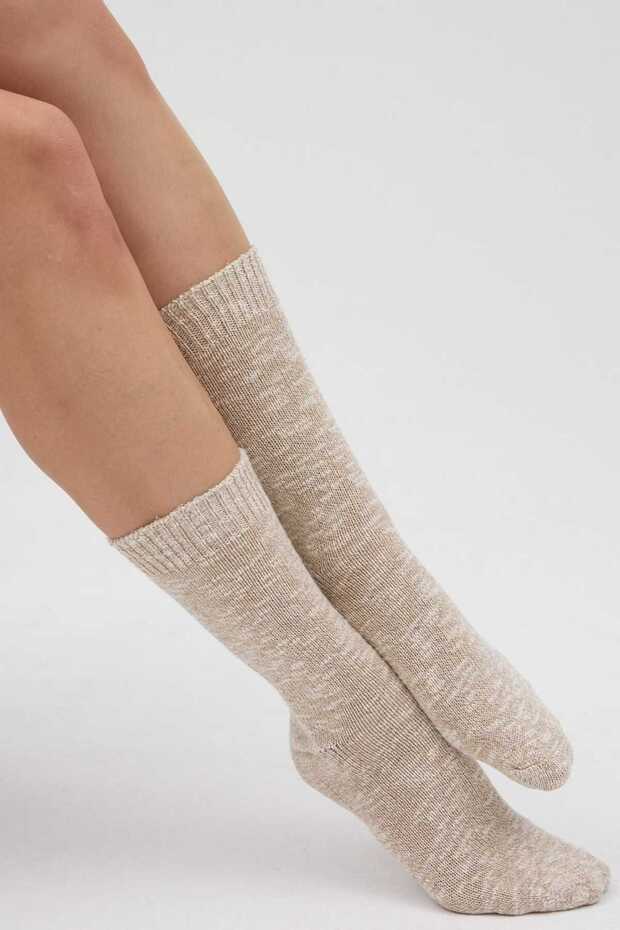 Melanjlı Kalın Kışlık Çorap - 3