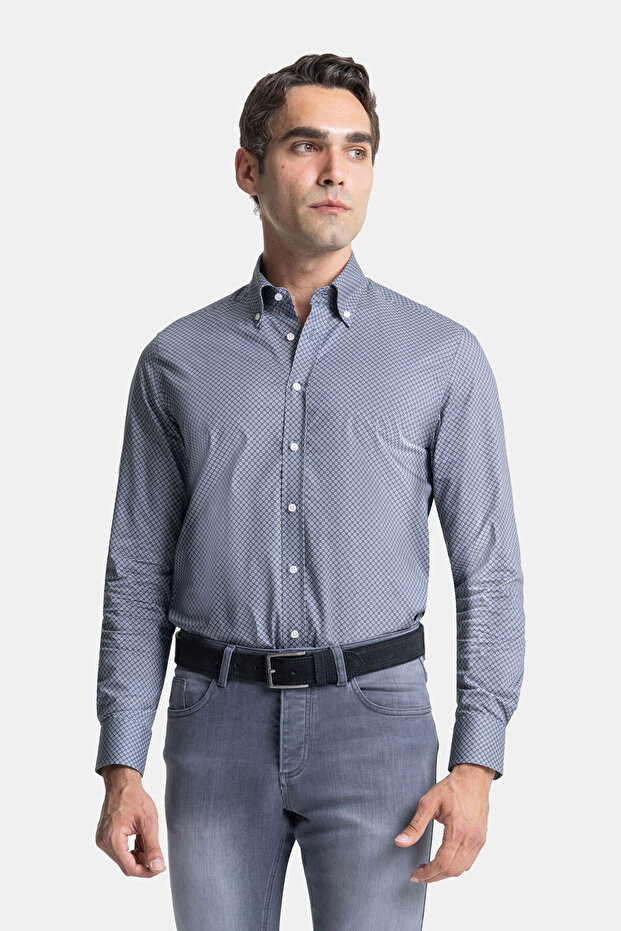 BASKI DESENLİ GÖMLEK - 6