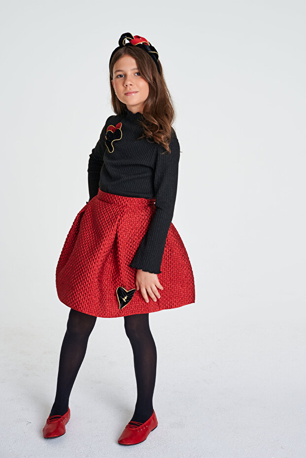 Girl Black Blouse