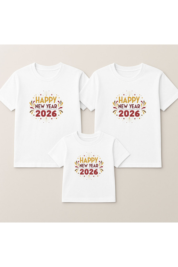 2026 New Year New Year's Eve Santa Claus Christmas Printed Mother Father Children Family T-Shirt Combination