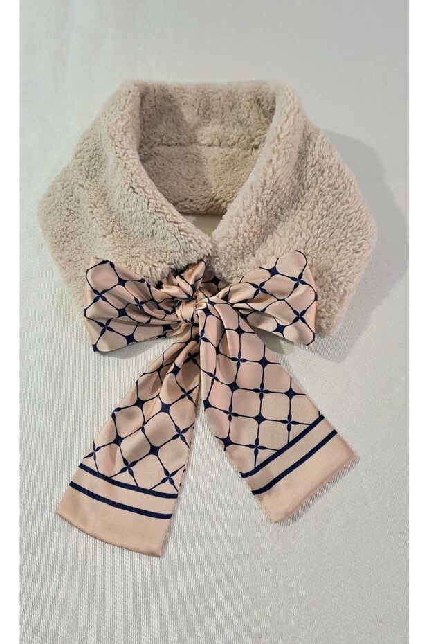 , fularlı peluş boyunluk, atkı - 3